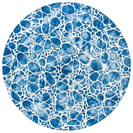 Safavieh Dip Dye 7'-0" x 7'-0" Rug in Ivory / Blue