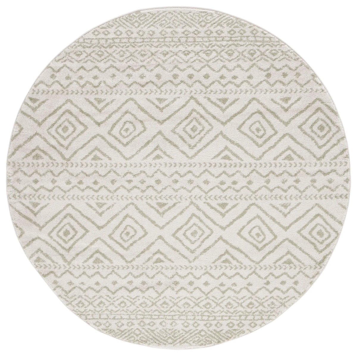 Safavieh Tulum 6'-7" x 6'-7" Rug in Ivory / Sage