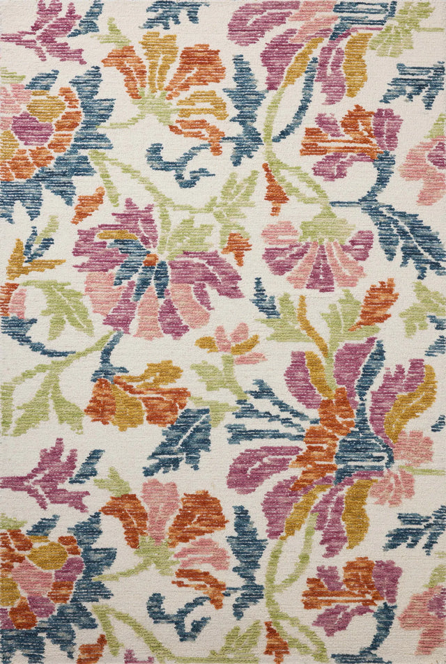 Loloi Tilly TIL-02 Ivory / Multi Rug - main flat