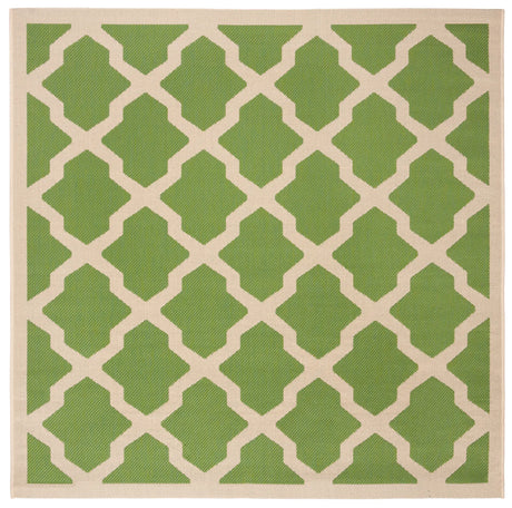 Safavieh Courtyard 5'-3" x 5'-3" Rug in Green / Beige