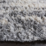 Safavieh Berber Shag 6'-7" x 6'-7" Rug in Grey / Ivory