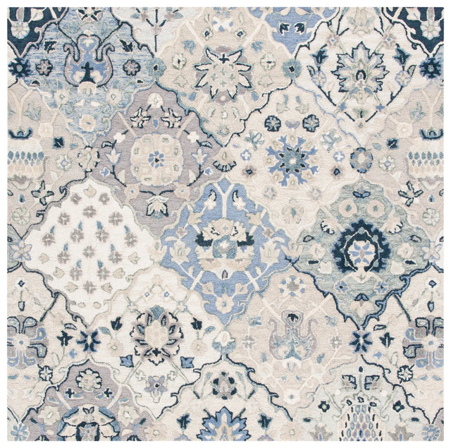 Safavieh Glamour 6'-0" x 6'-0" Rug in Beige / Blue