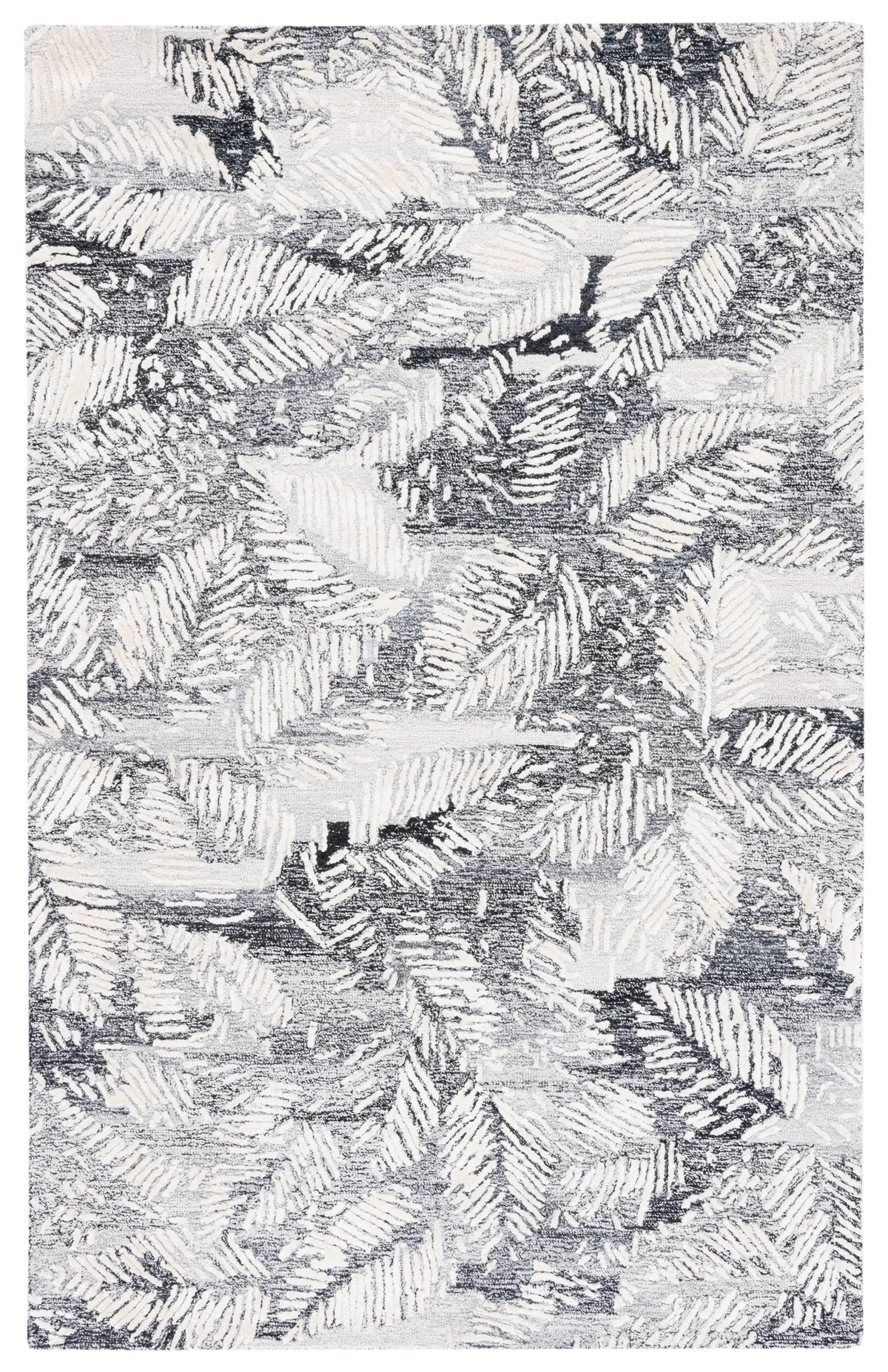 Safavieh Glamour 4'-0" x 6'-0" Rug in Black / Ivory