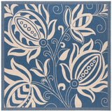 Safavieh Courtyard 7'-10" x 7'-10" Rug in Blue / Natural