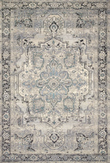 Loloi Mika Mik-01 Grey / Blue Rugs - main flat