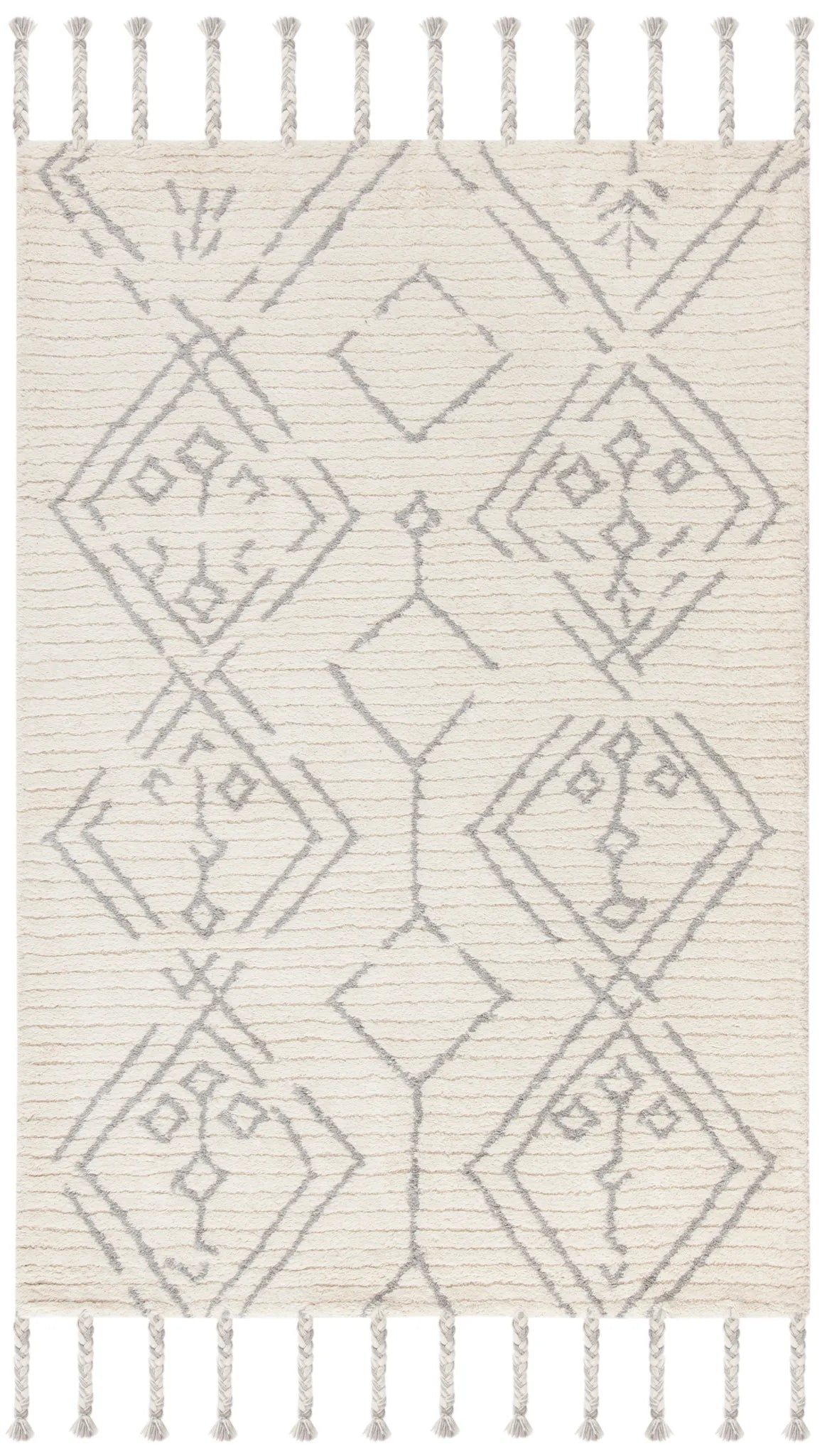 Safavieh Casablanca 4'-0" x 6'-0" Rug in Ivory / Silver