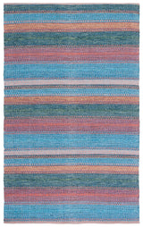 Safavieh Montauk 4'-0" x 6'-0" Rug in Blue / Orange