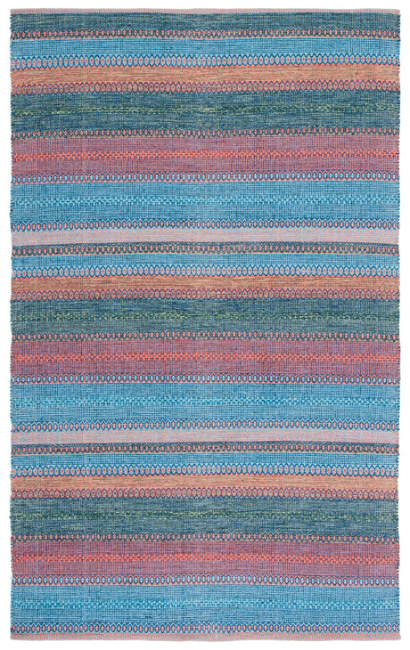 Safavieh Montauk 4'-0" x 6'-0" Rug in Blue / Orange