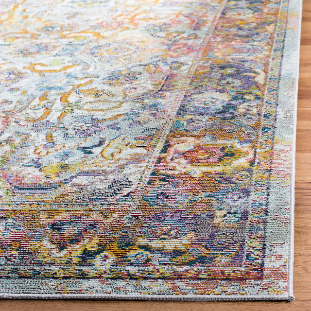 Safavieh Crystal 4'-0" x 6'-0" Rug in Light Blue / Orange