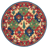 Safavieh Heritage 6'-0" x 6'-0" Rug in Red / Green