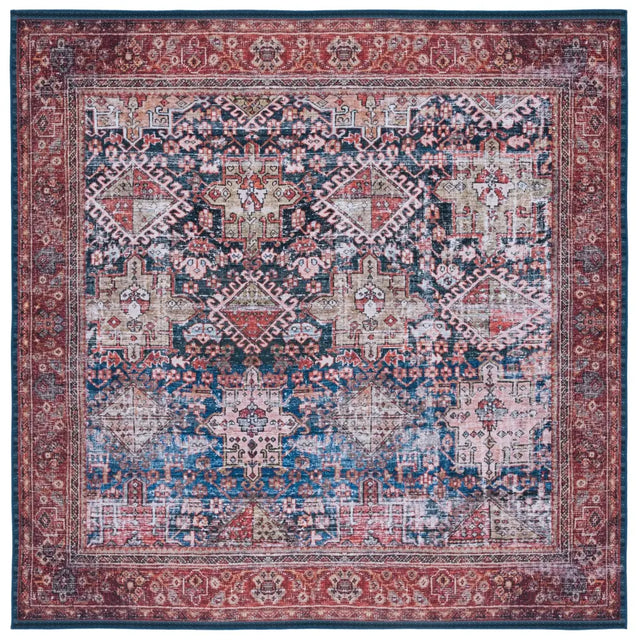 Safavieh Tucson 6'-0" x 6'-0" Rug in Navy / Rust