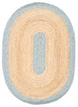 Safavieh Braided 5'-0" x 7'-0" Rug in Light Blue / Gold