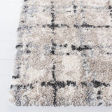 Safavieh Fontana Shag  800 4'-0" x 6'-0" Rug in Grey / Ivory