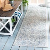 Safavieh Courtyard 2'-3" x 10'-0" Rug in Grey / Navy