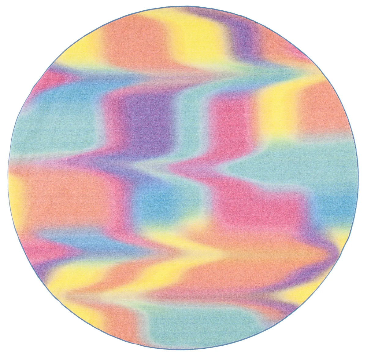 Safavieh Paint Brush 6'-7" x 6'-7" Rug in Fuchsia / Yellow