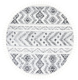 Safavieh Moroccan Tassel Shag 6'-7" x 6'-7" Rug in Ivory / Grey