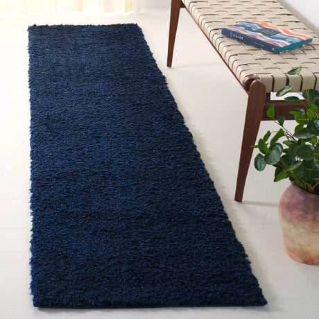 Safavieh Lindsay Shag 2'-2" x 10'-0" Rug in Navy