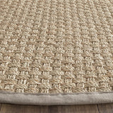 Safavieh Natural Fiber 5'-0" x 5'-0" Rug in Natural / Grey