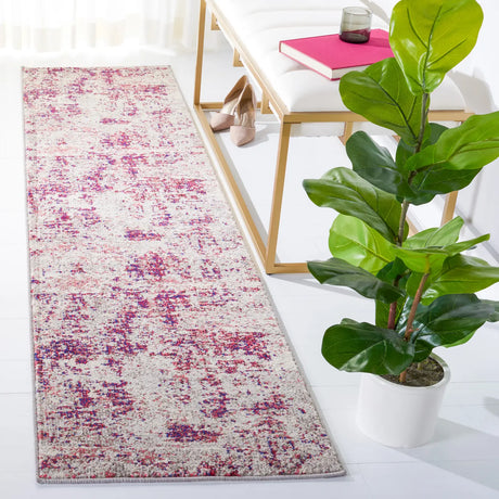 Safavieh Madison 2'-0" x 8'-0" Rug in Beige / Wine