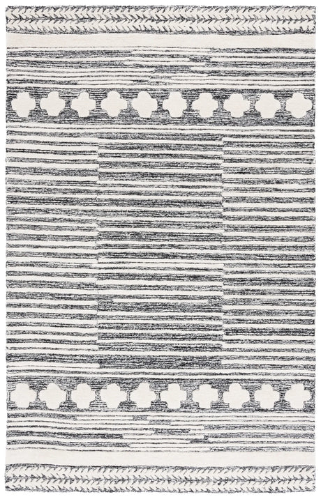 Safavieh Abstract 4'-0" x 6'-0" Rug in Black / Ivory