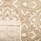 Safavieh Courtyard 4'-0" x 5'-7" Rug in Brown / Creme