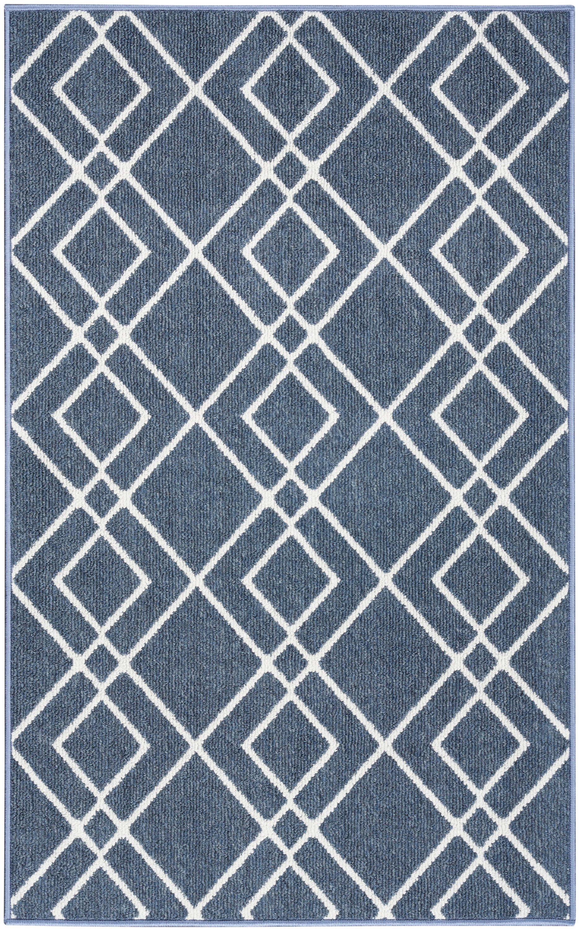 Nourison Modern Lines Mol01 Denim Area Rug