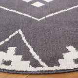 Safavieh Pyramid 6'-7" x 6'-7" Rug in Charcoal / Ivory