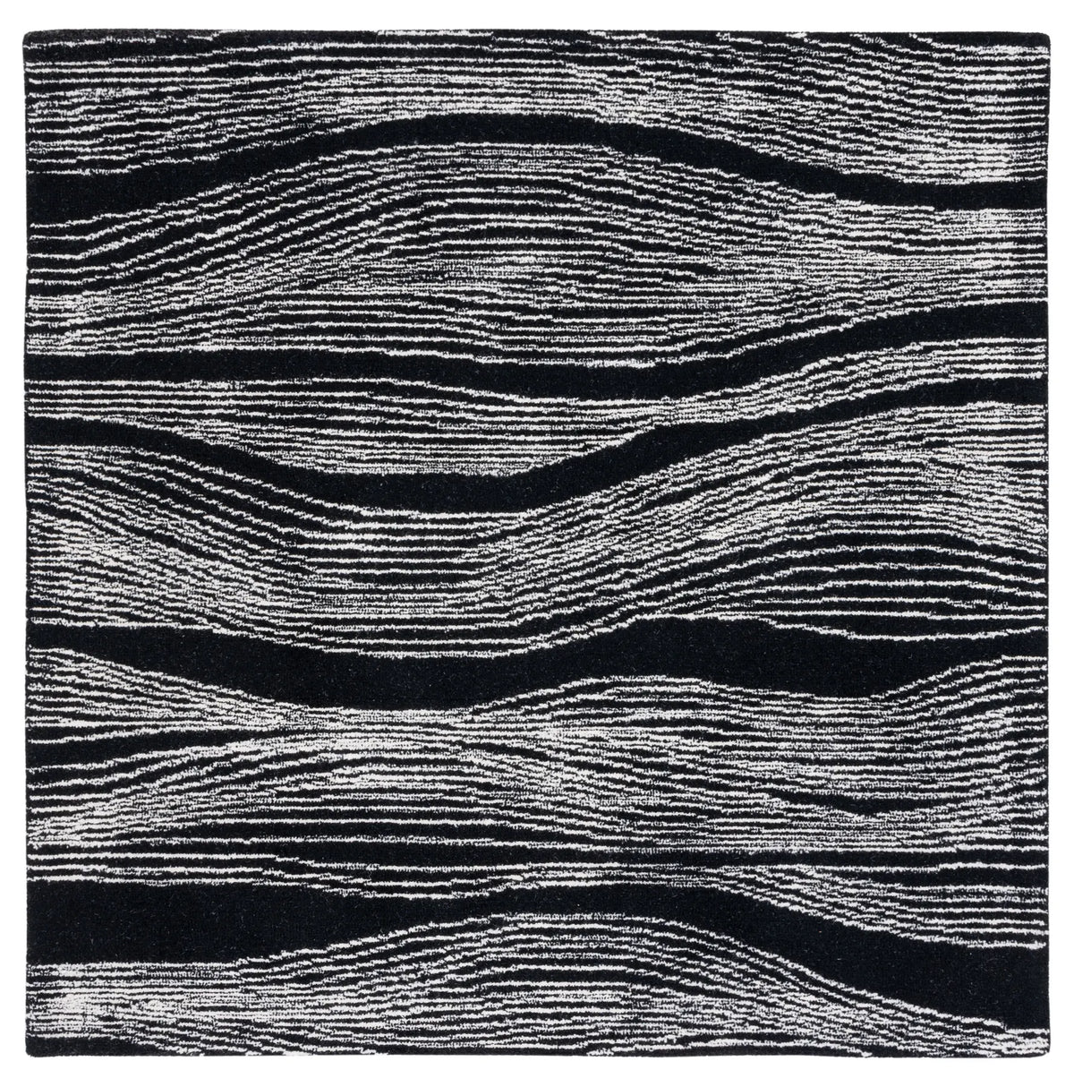 Safavieh Metro 6'-0" x 6'-0" Rug in Black / Ivory