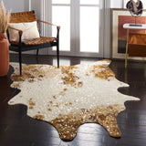 Safavieh Faux Cowhide 5'-0" x 6'-5" Rug in Beige / Dark Brown