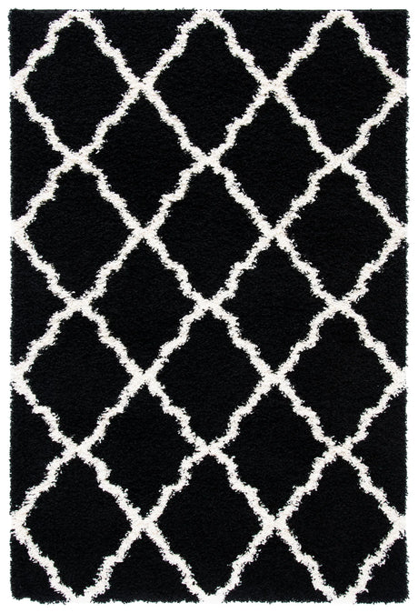Safavieh Sgd-Dallas Shag 4'-0" x 6'-0" Rug in Black / Ivory