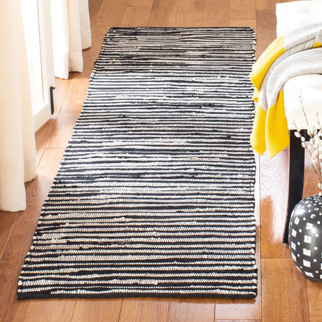 Safavieh Rag Rug 2'-3" x 10'-0" Rug in Black / Multi