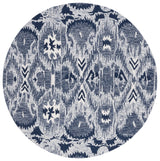 Safavieh Ikat 6'-0" x 6'-0" Rug in Blue / Ivory