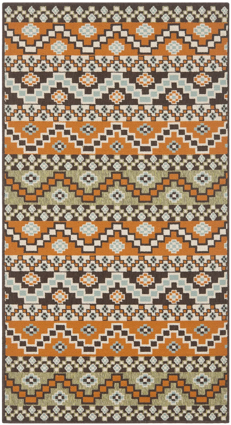 Safavieh Veranda 2'-7" x 5'-0" Rug in Terracotta / Chocolate