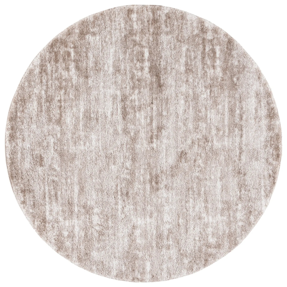 Safavieh Penelope Shag 6'-7" x 6'-7" Rug in Taupe / Ivory