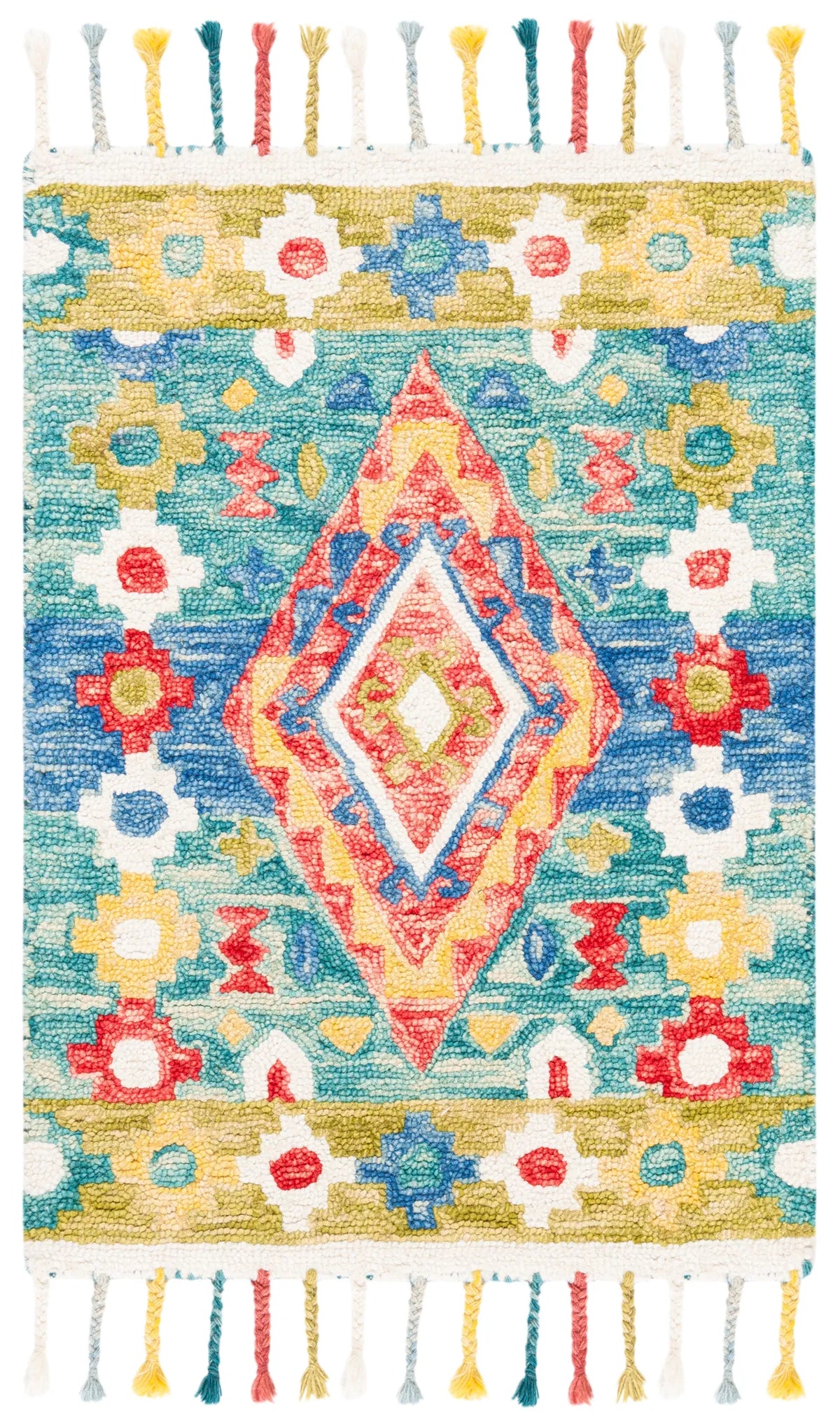 Safavieh Aspen 2'-0" x 3'-0" Rug in Green / Red
