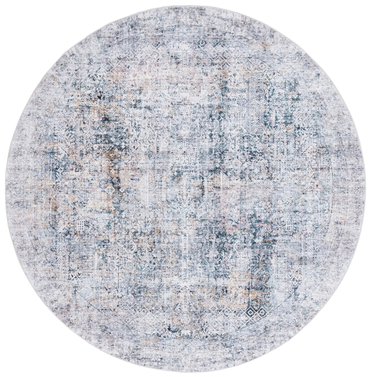 Safavieh Santa Monica 6'-0" x 6'-0" Rug in Dark Green / Beige