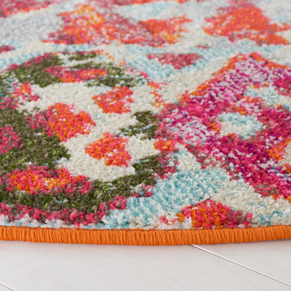 Safavieh Madison 6'-7" x 6'-7" Rug in Orange / Ivory