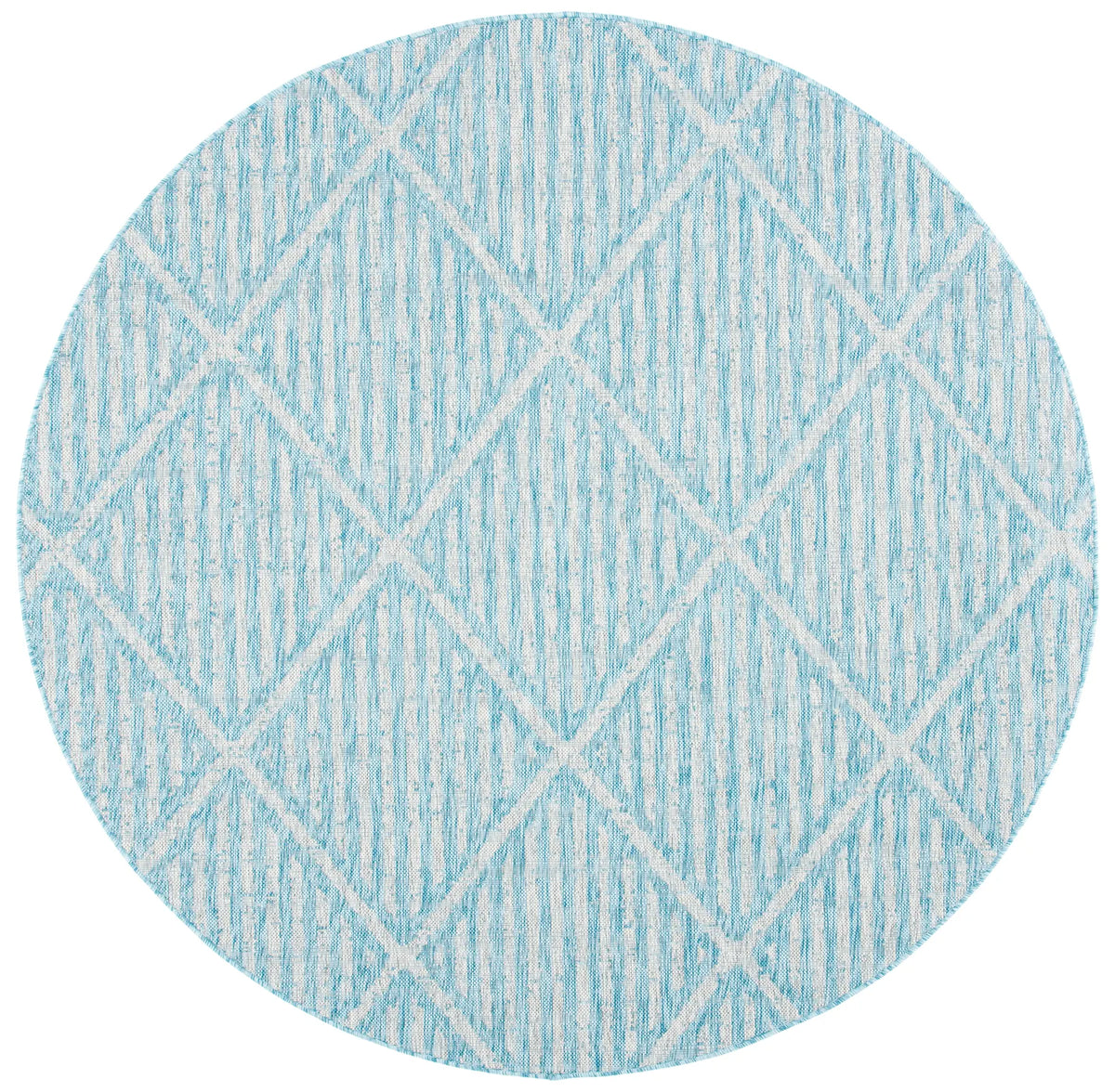 Safavieh Courtyard 6'-7" x 6'-7" Rug in Aqua / Grey