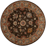 Safavieh Heritage 6'-0" x 6'-0" Rug in Charcoal / Blue