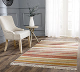 Safavieh Striped Kilim 4'-0" x 6'-0" Rug in Beige