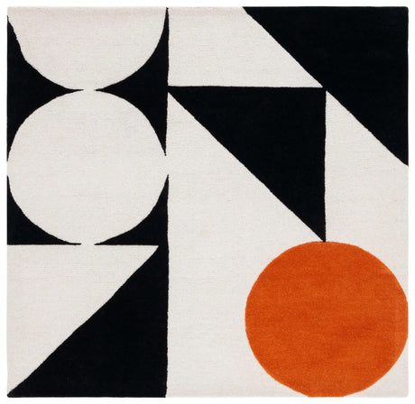 Safavieh Rodeo Drive 6'-0" x 6'-0" Rug in Rust / Black