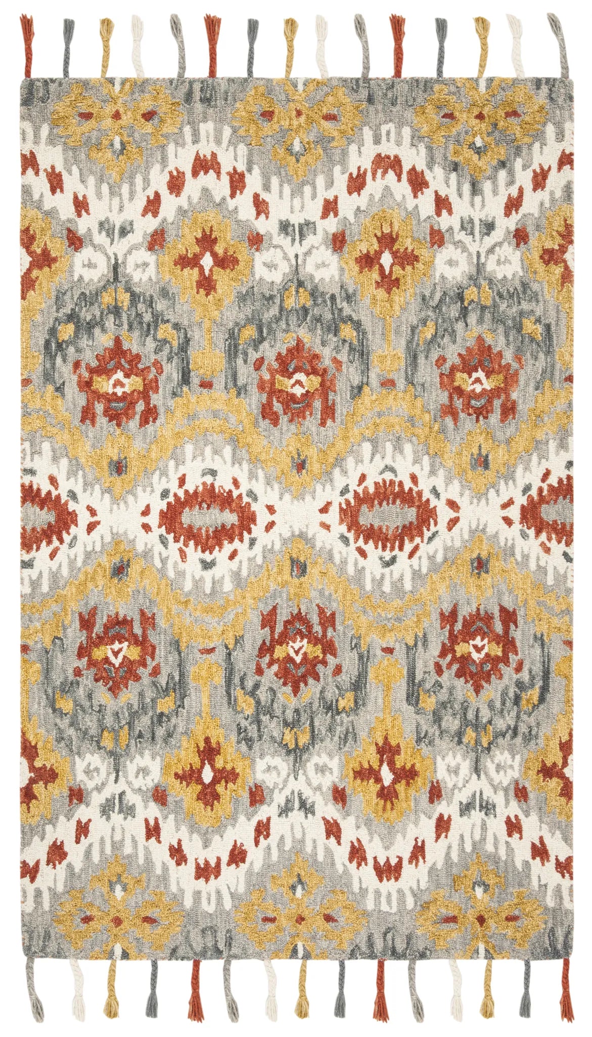 Safavieh Suzani 5'-0" x 8'-0" Rug in Grey / Gold