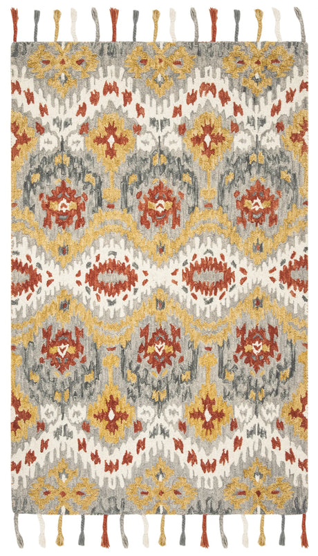 Safavieh Suzani 5'-0" x 8'-0" Rug in Grey / Gold