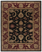 Safavieh Classic 9'-6" x 13'-6" Rug in Black / Burgundy