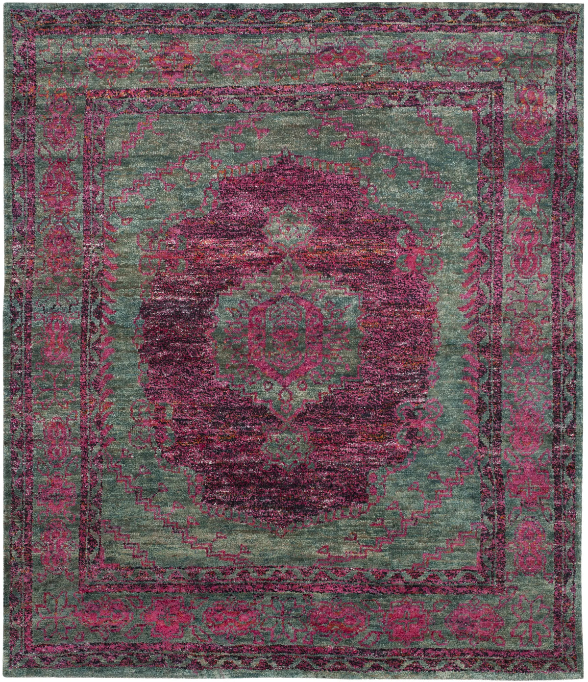 Safavieh Tangier 8'-0" x 10'-0" Rug in Slate Blue / Fuchsia