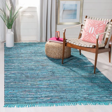 Safavieh Rag Rug 5'-0" x 8'-0" Rug in Blue / Multi