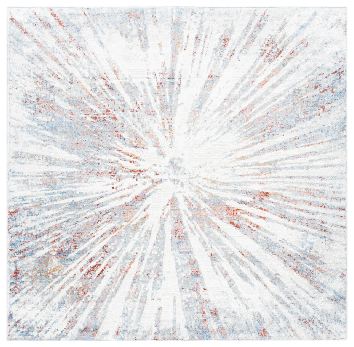 Safavieh Amelia 6'-7" x 6'-7" Rug in Grey / Rust