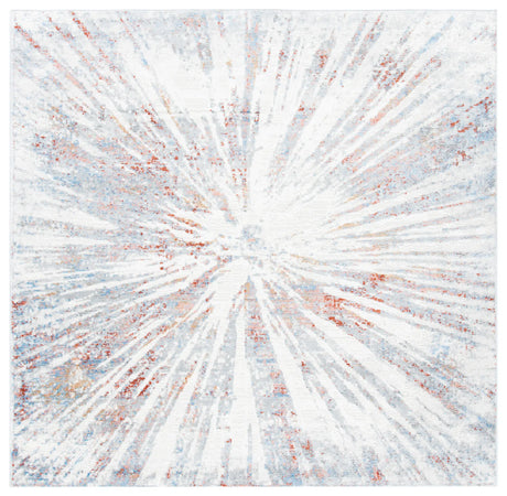 Safavieh Amelia 6'-7" x 6'-7" Rug in Grey / Rust