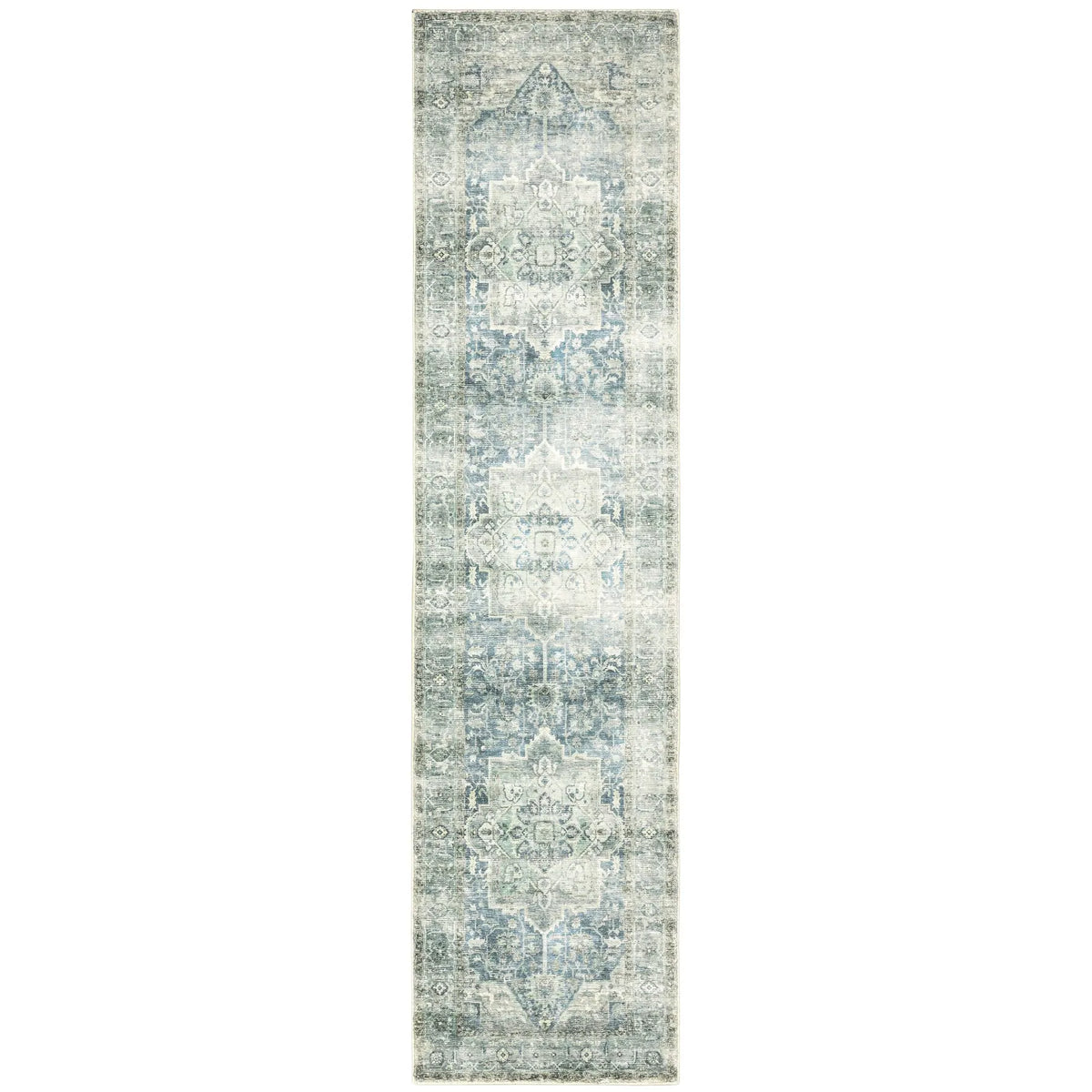 Oriental Weavers Savoy 28102 Grey/ Blue Rug - runner