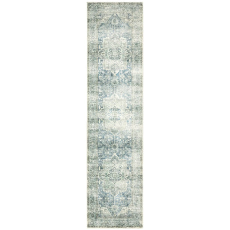 Oriental Weavers Savoy 28102 Grey/ Blue Rug - runner